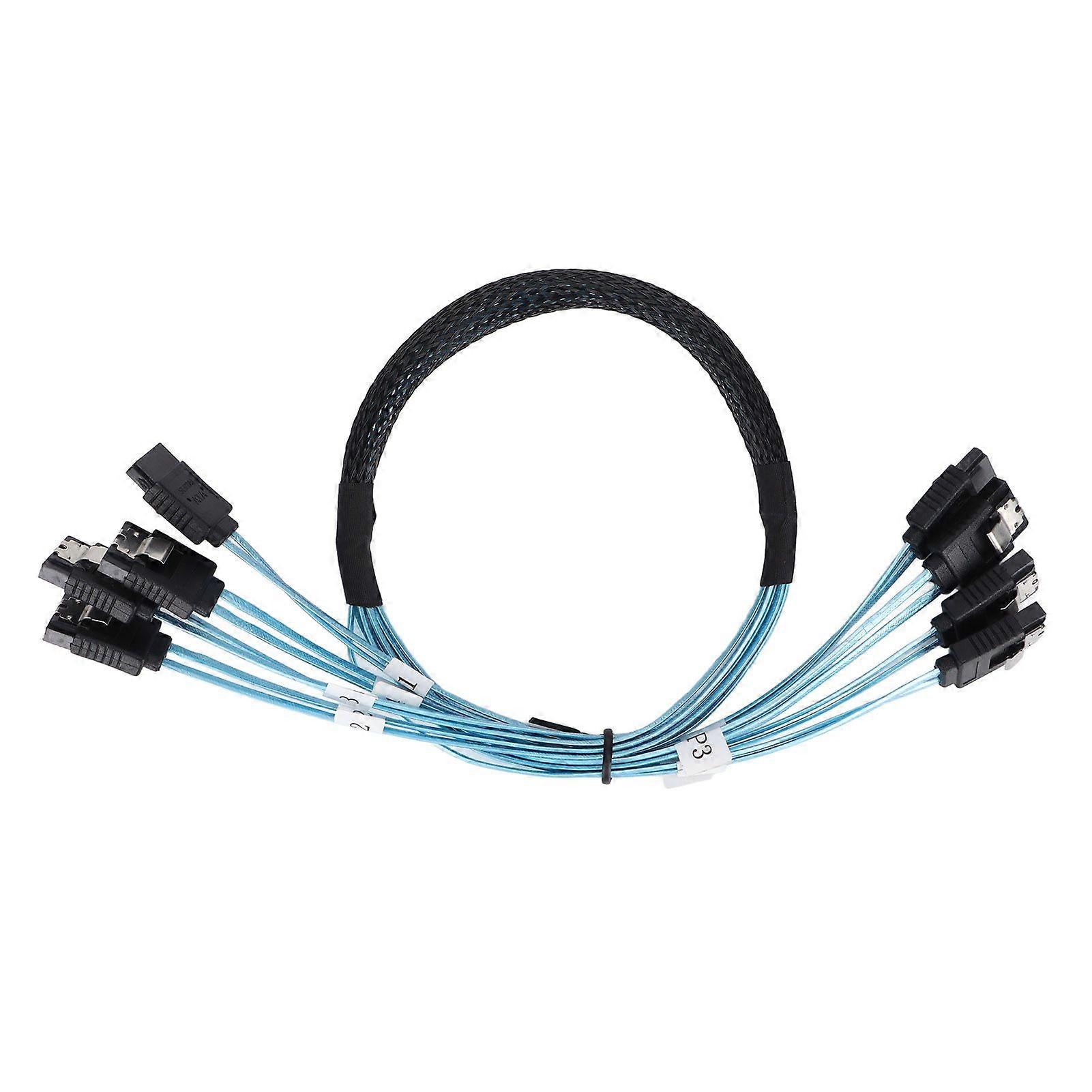 SATA Cable 7 Pin Fast 6Gbps Mini Easy Use 4 Wire High Speed SATA Cable Set for Computer