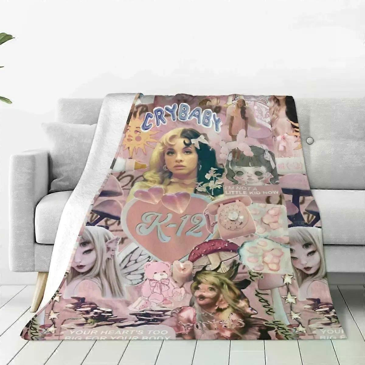 لطيف ميلاني مارتينيز الصوف رمي بطانية الموسيقى المغني بطانية للفراش السفر خفيف الوزن رقيقة الفراش يرمي