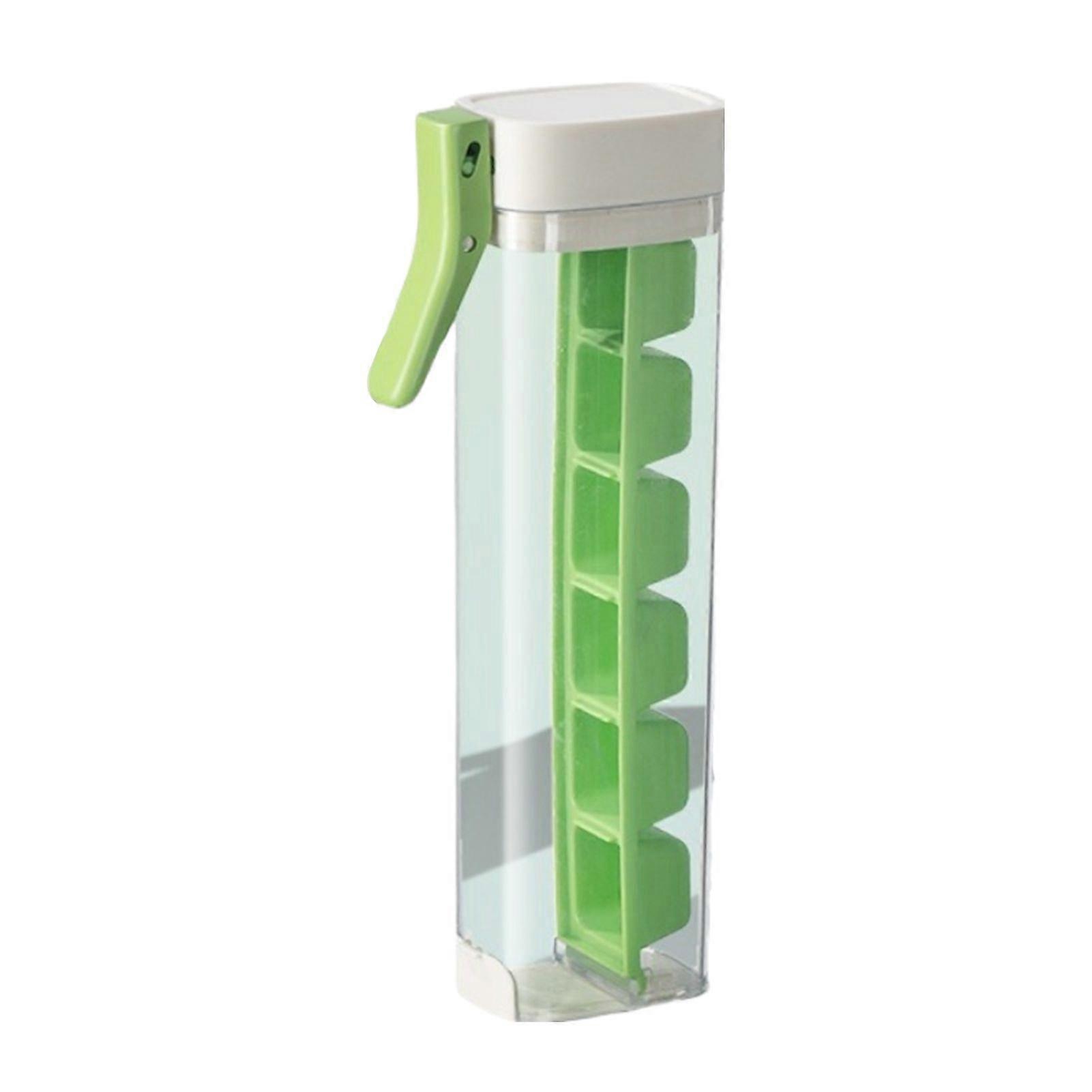 Ice Mold with Removable Lid Easy Release Effortless Ice Cube Pressing Tray One-Handed Operation Square Ice Maker for Kitchen Organization