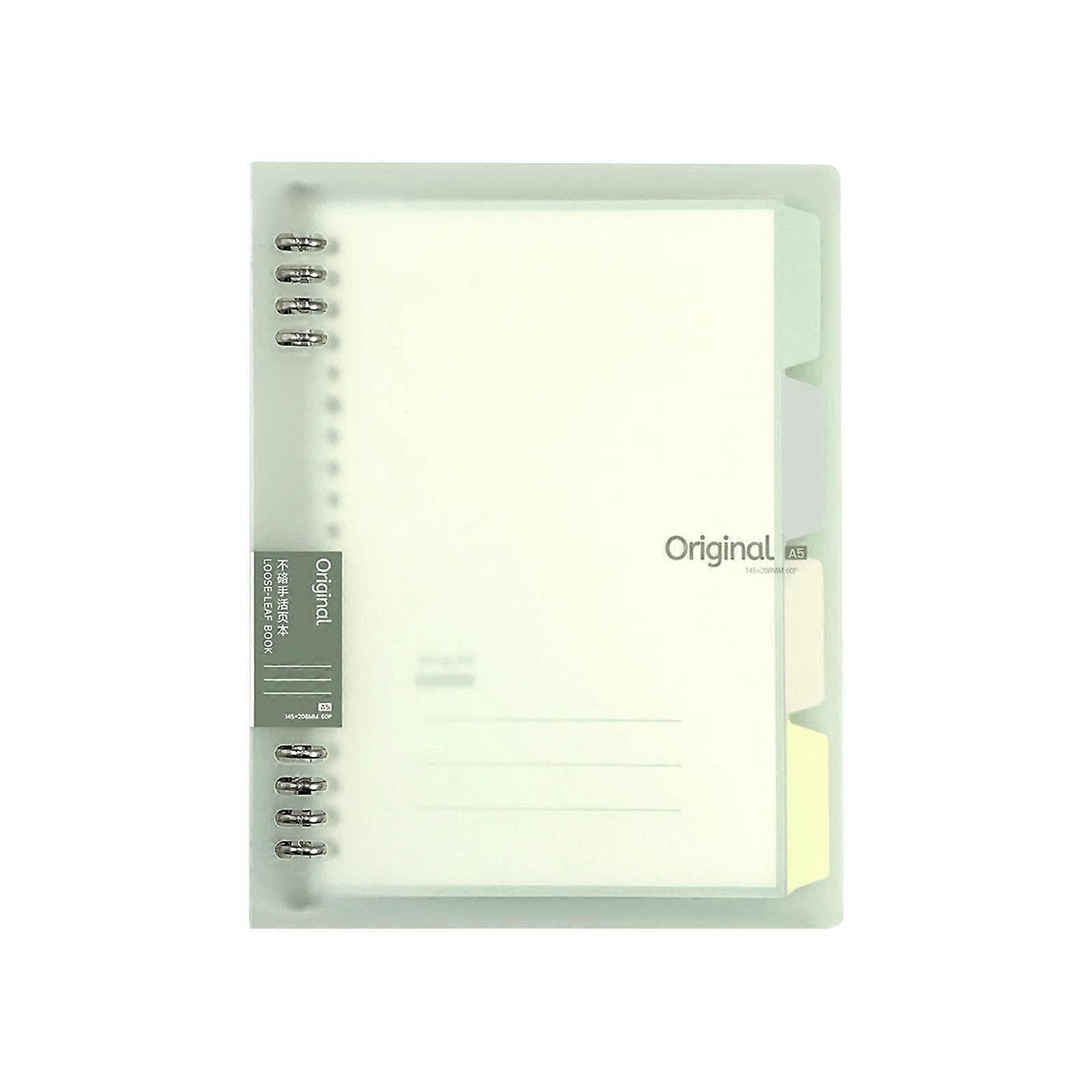 A5 Loose Leaf Notebook With Thickened Skin Feel Student Notebook Ring Binder Notebook