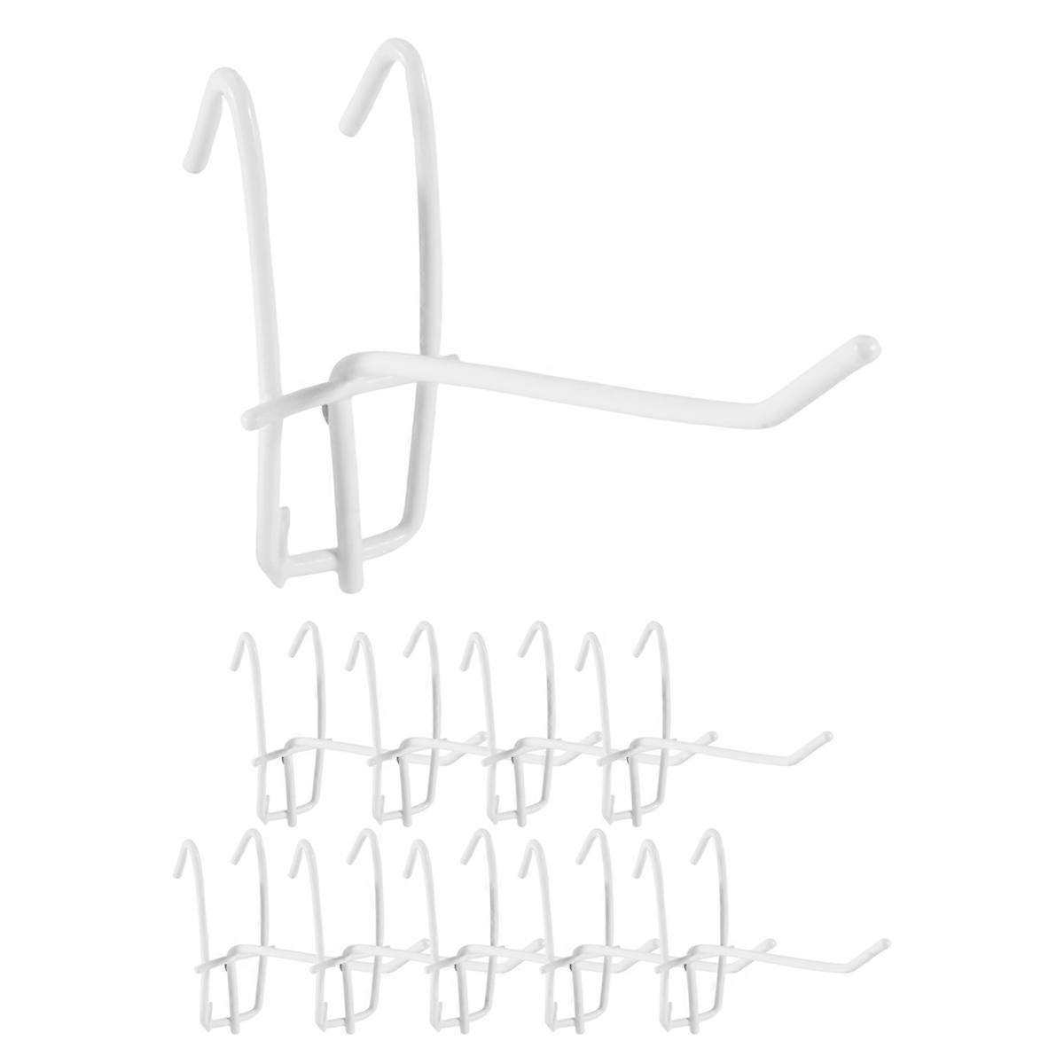 10 Pcs 3,9 zoll Lange Weiß Metall Shop Grid Wand Halterung Display Haken