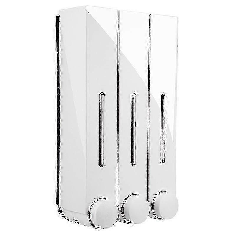 3-Chamber Water-Resistant Wall-Mount Dispenser for Soap, Shower & Hand Foam - Ideal for Home & Hotel Bathrooms Edition c