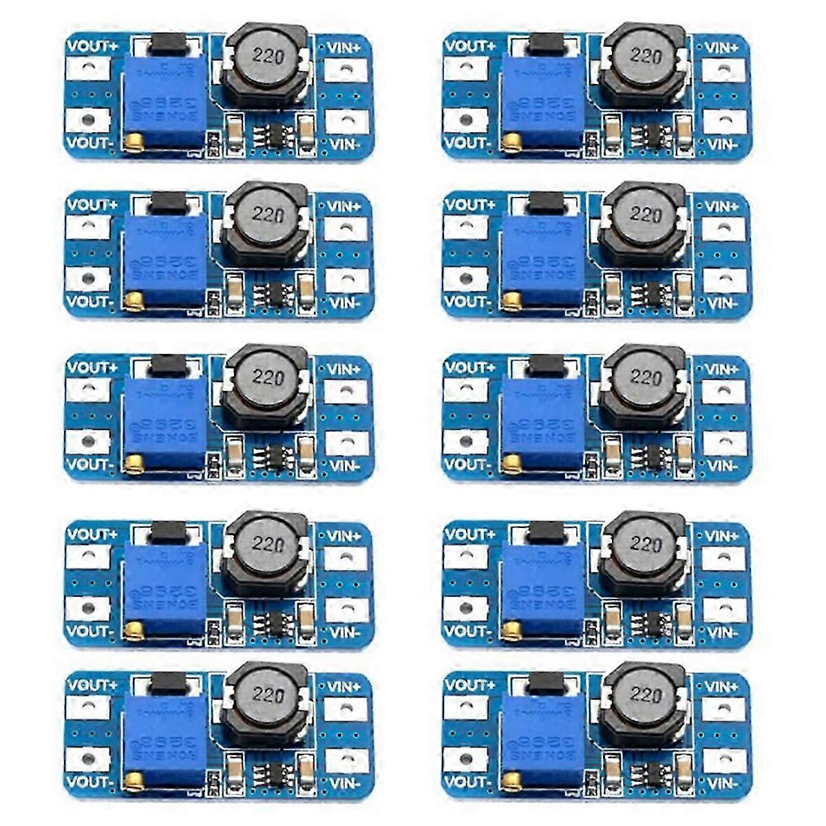 10PCS, , DC-DC Converter, Boost Regulator, USB Power Module, 2V-24V to 5V-28V, 2A Output, Micro-USB