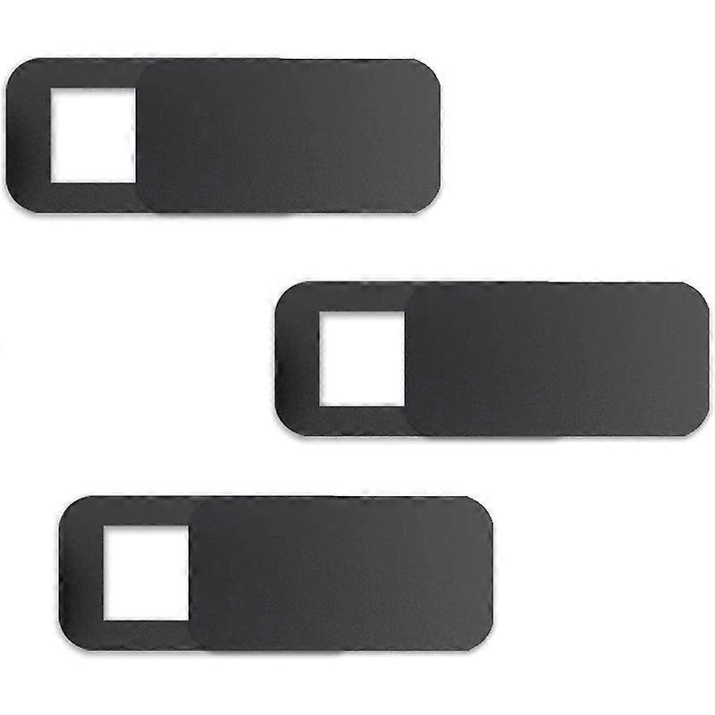 3 Pcs Computer Tablet Camera Anti-Peeping Patch Slide Cover Black