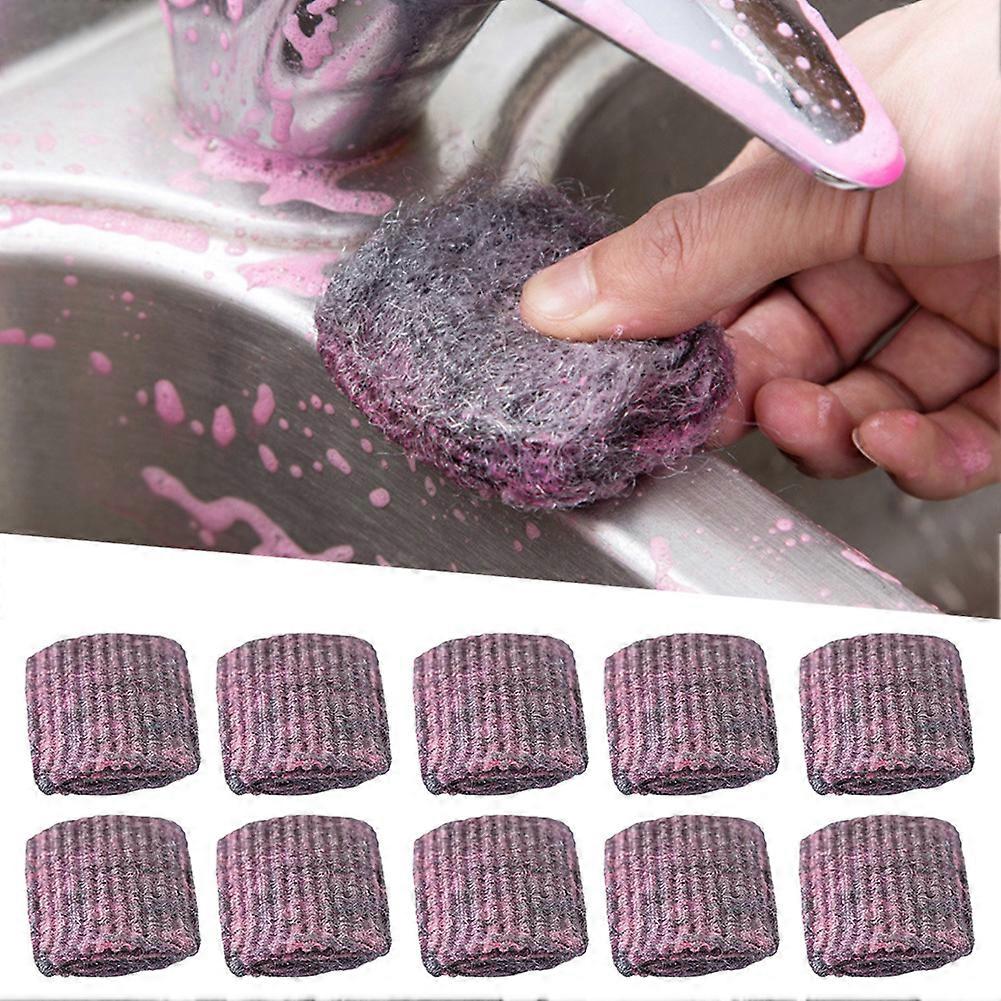 10pcs Steel Wool Soap Pads for Cleaning, Removes Stubborn Stains, Restores Shine, Versatile for Kitchen & Workshop Use