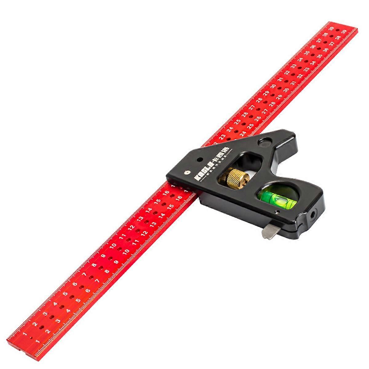 Woodworking Combined Square Angle Ruler 40cm Long Movable Angle Ruler