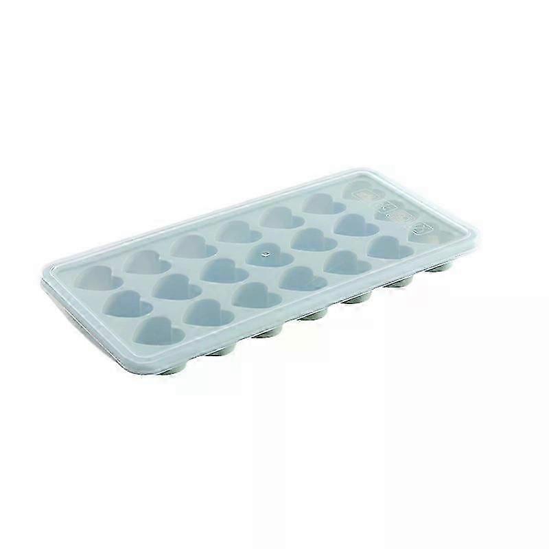 2Pcs Creative Silicone Ice Box Mold with Lid DIY Food Supplement 21 Grids Heart-Shaped Grids - Random Colors