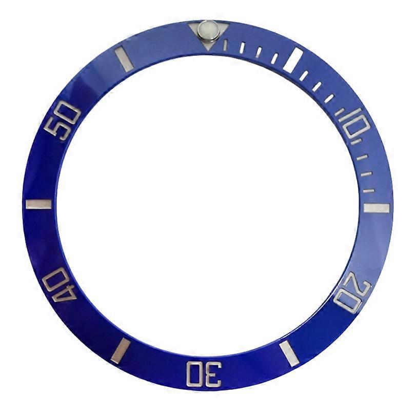 Ceramic Scale Beveled Bezel Opening Black Green Aqua Ghost Ceramic Outer Bezel Opening Accessories for 126610 (Blue)