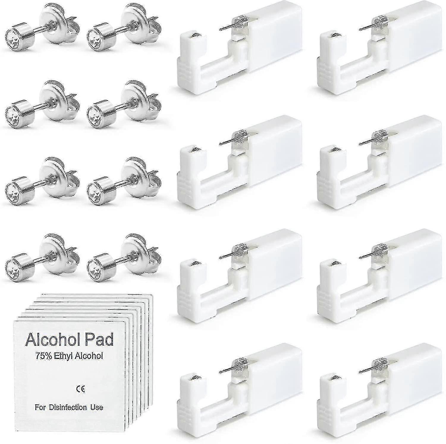 8pcs Disposable Ear Piercing Gun with Studs for Kids Adults