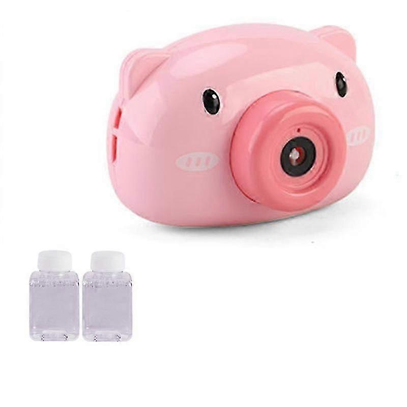 Niños Piggy Camera Shaped Automatic Bubble Maker Blower Machine Toy Kaesi