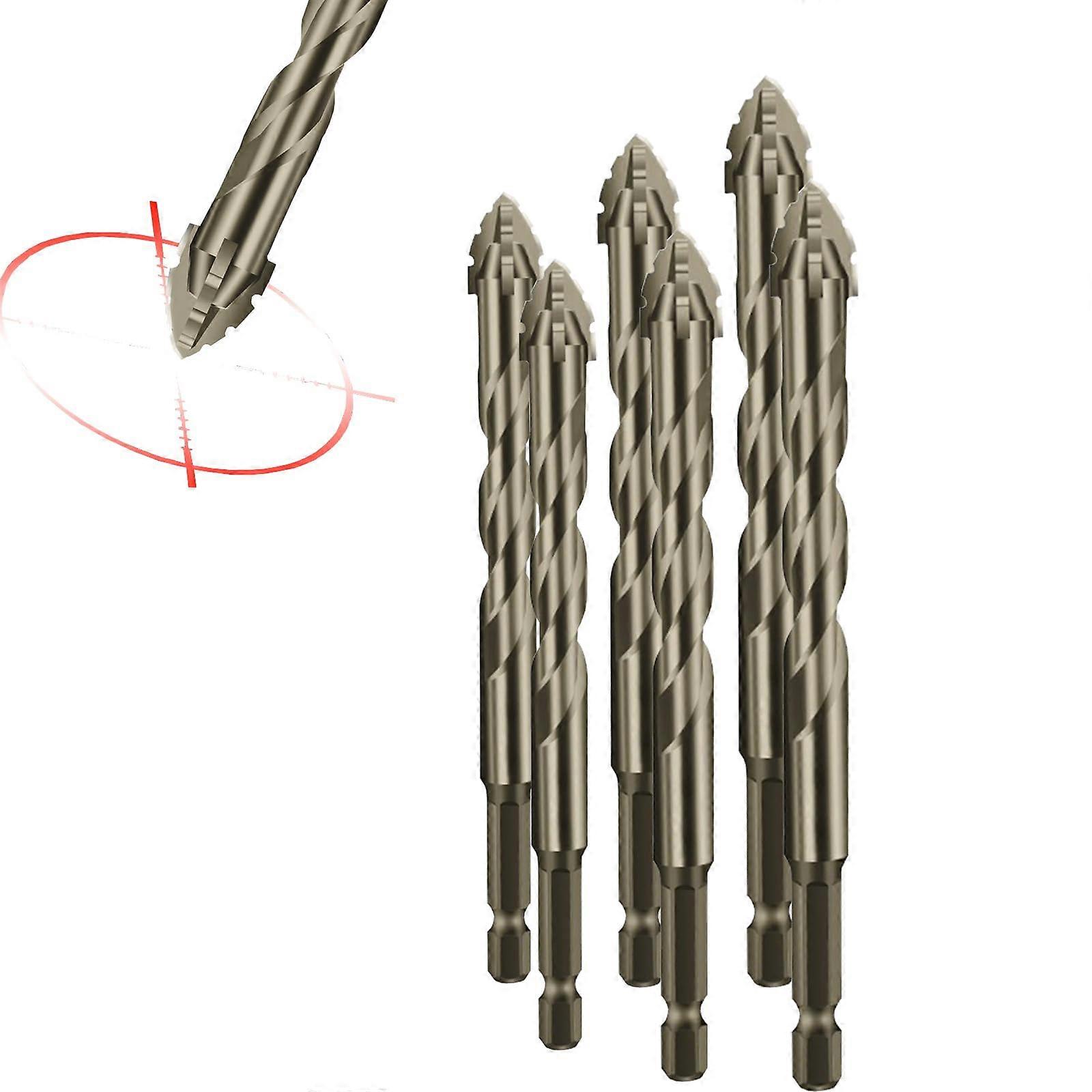 Four-Flute Sawtooth Eccentric Drill Bit Set, 4-Edge Serrated Drill Bits, 6/8/10mm Sizes, Efficient Drill and Tap Tool