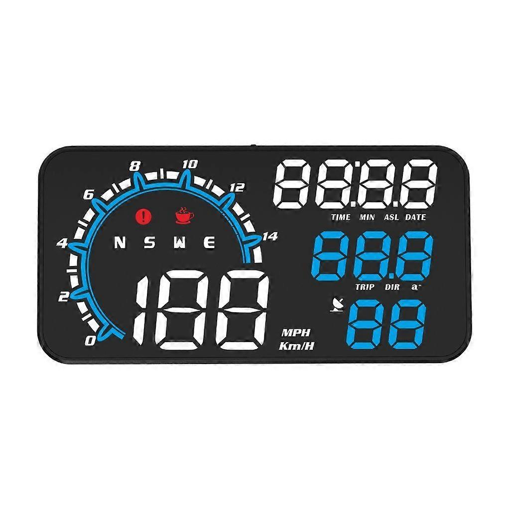 Universal Car HUD GPSHead Up Display Speedometer Smart Digital Alarm Reminder