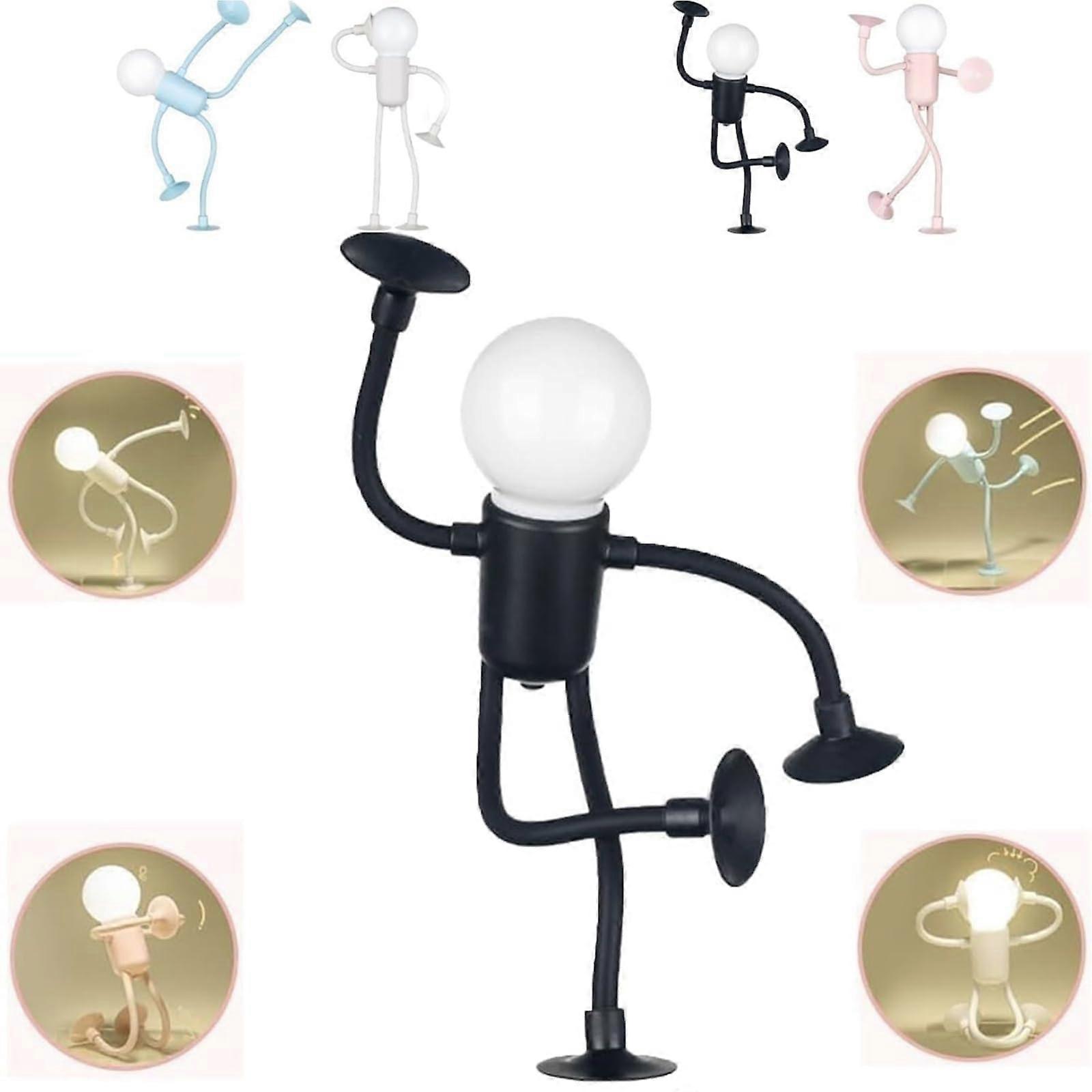 Interchangeable shaped funny athlete night light, ly made -shaped night light (black)