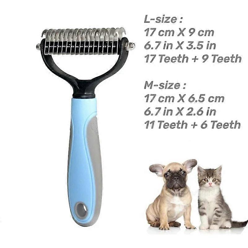 犬猫专用除毛刷 - 宠物美容工具，带除毛梳