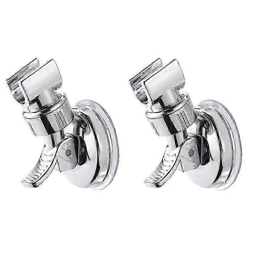 2pcs Adjustable Shower Head Holder with Suction Cup, No Drill, Waterproof