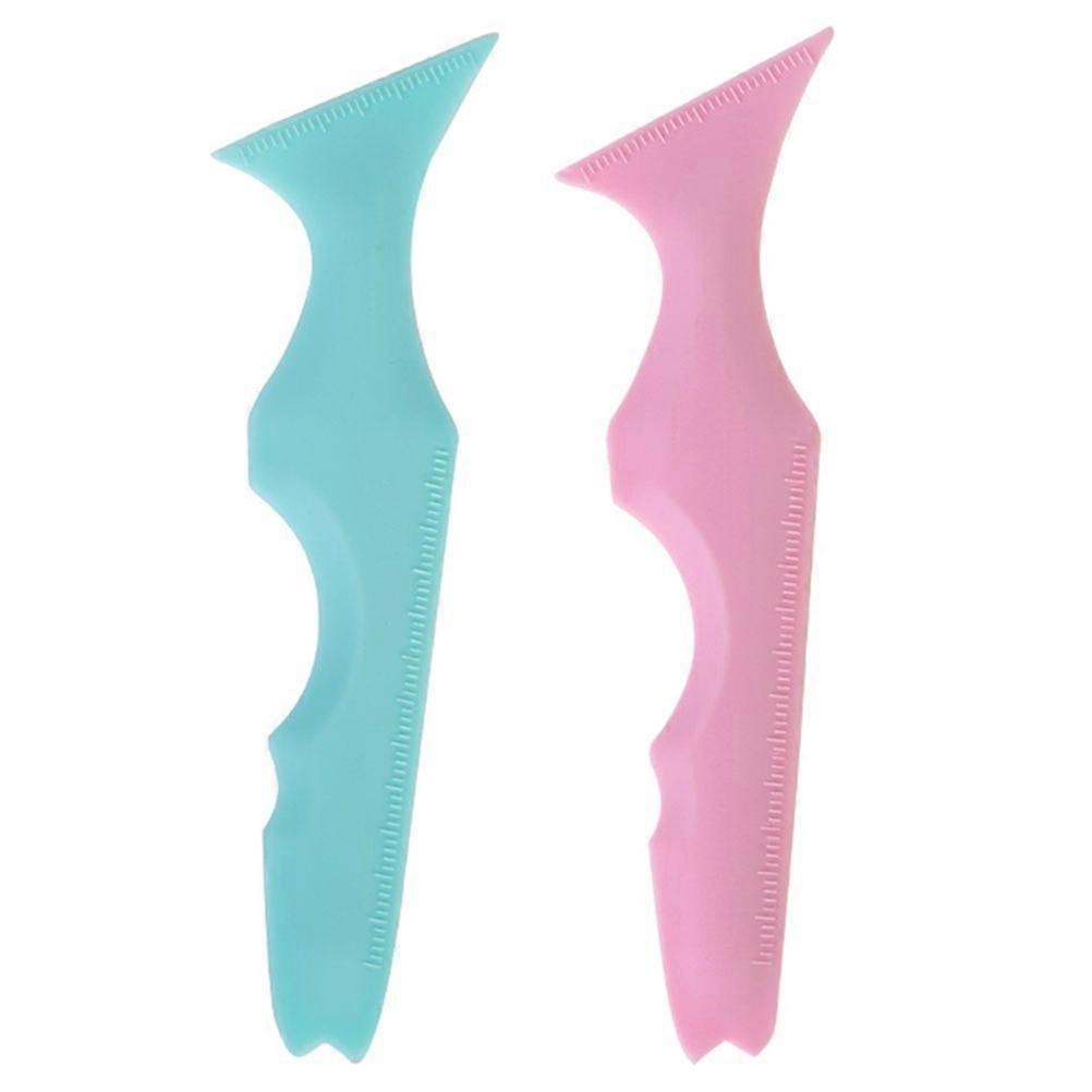 2pcs Multi-function Eyeliner Stencil Lipstick Makeup Tool Silicone Mascara Applicator Silicone Eyeliner Aid