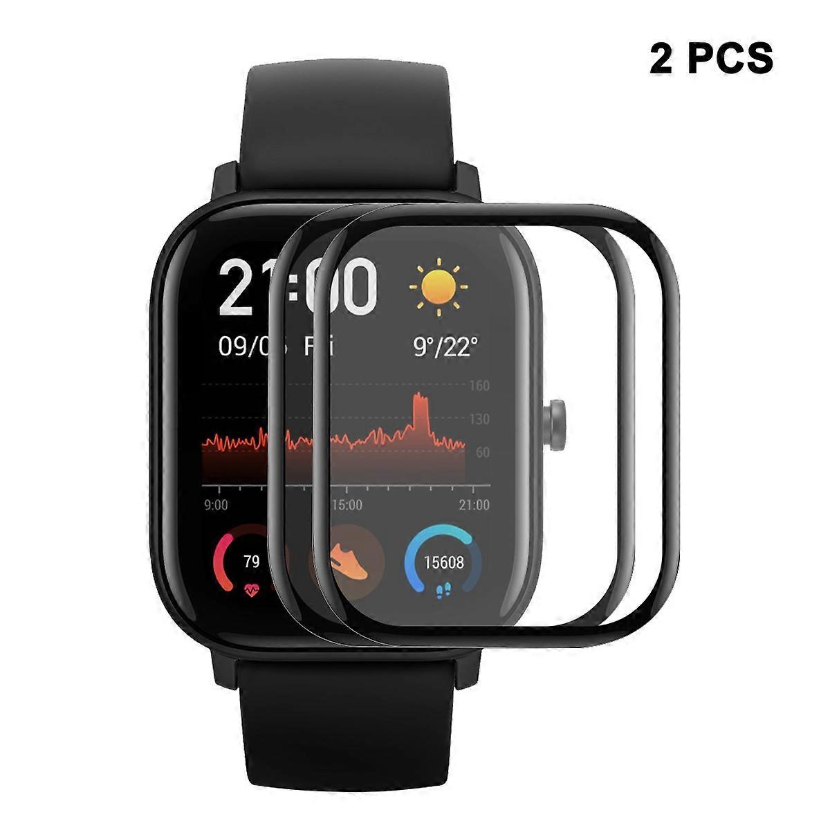 2pcs For Amazfit GTS 4 ENKAY 3D Full Coverage Soft PC Edge + PMMA HD Screen Protector Film