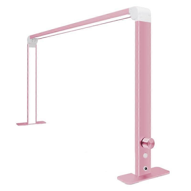 Pink Desk Lamp For Manicurists And Nail Technicians Dimmable LED Gooseneck Adjustable Brightness Plug In