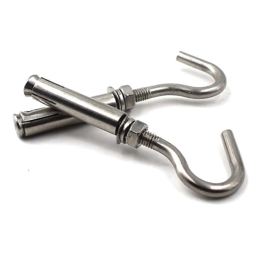 Expansion Screw M12 - 304 Stainless Steel Expansion Bolts with Open Cup Hook, Pack of 4, Compatible with M10 Hardware