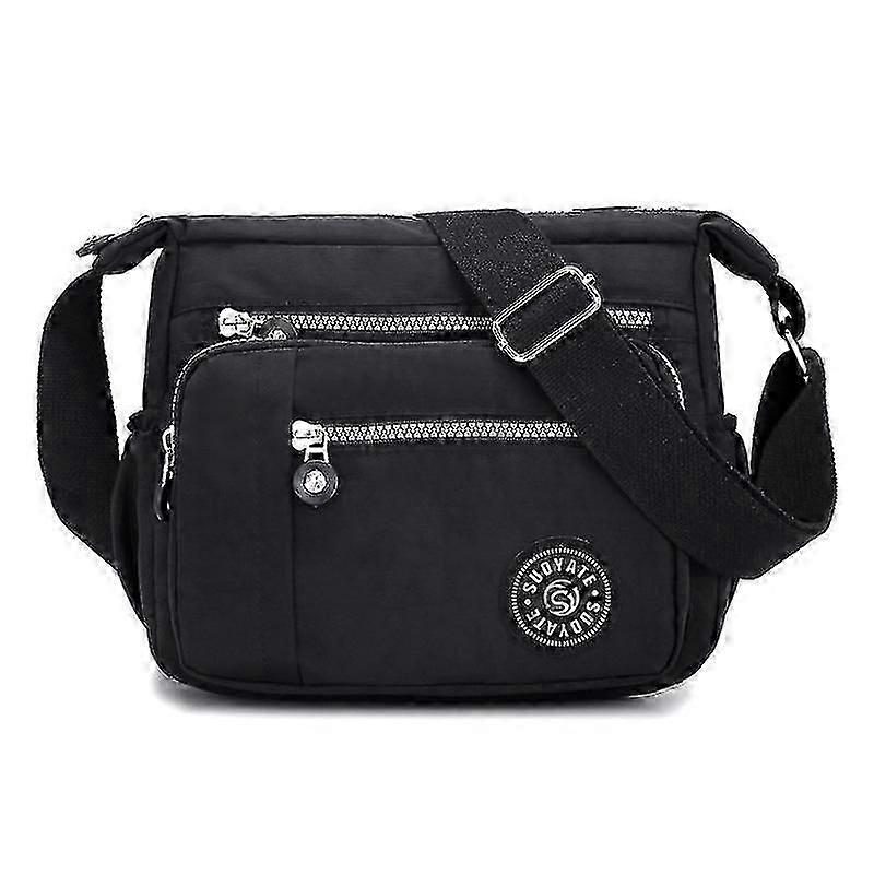 Women's Shoulder Bag, Nylon Handbag, Multi-Pocket Waterproof Crossbody Bag, Multifunctional Shoulder Bags with Adjustable Shoulder Strap, Leisure Mes-