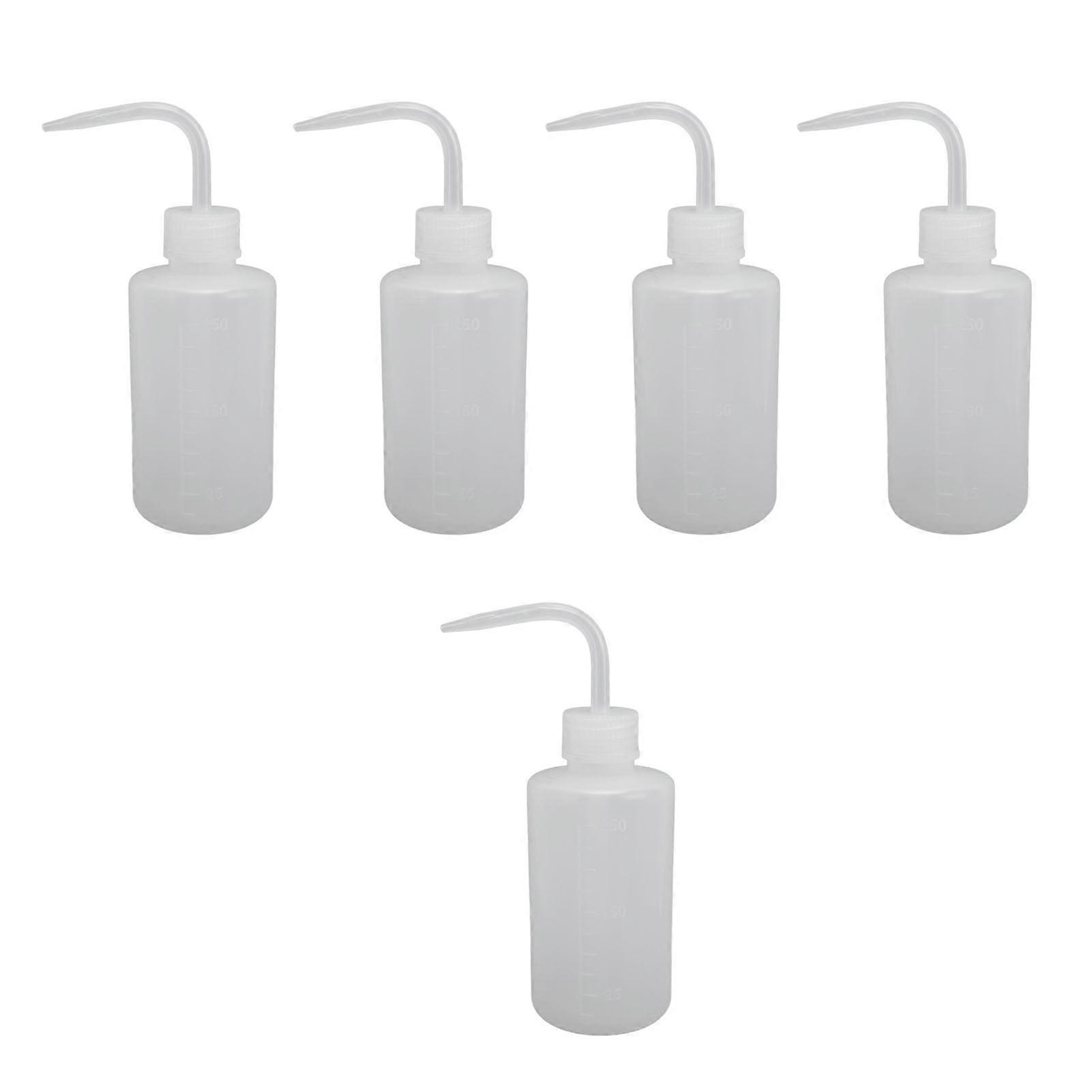 5PCS 250ml Plastic Safety Wash Bottles - Multipurpose Squeeze