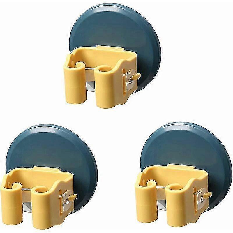 JiaWei 6Pcs Multi-Function Wall Mounted Broom Holder, Self Adhesive Wall Mounted Broom Holder for Hanging Tools mKj