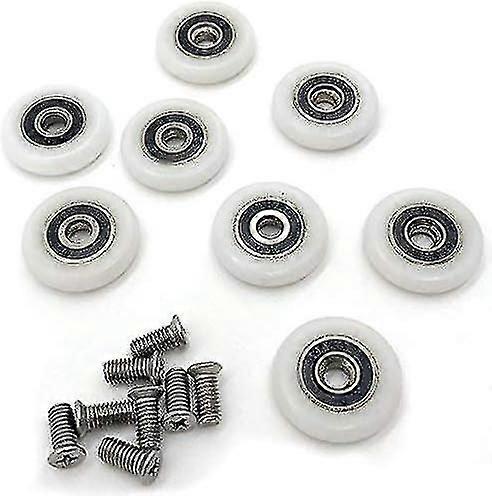 8 dusjdørruller hjul løperhjul rulle 25mm