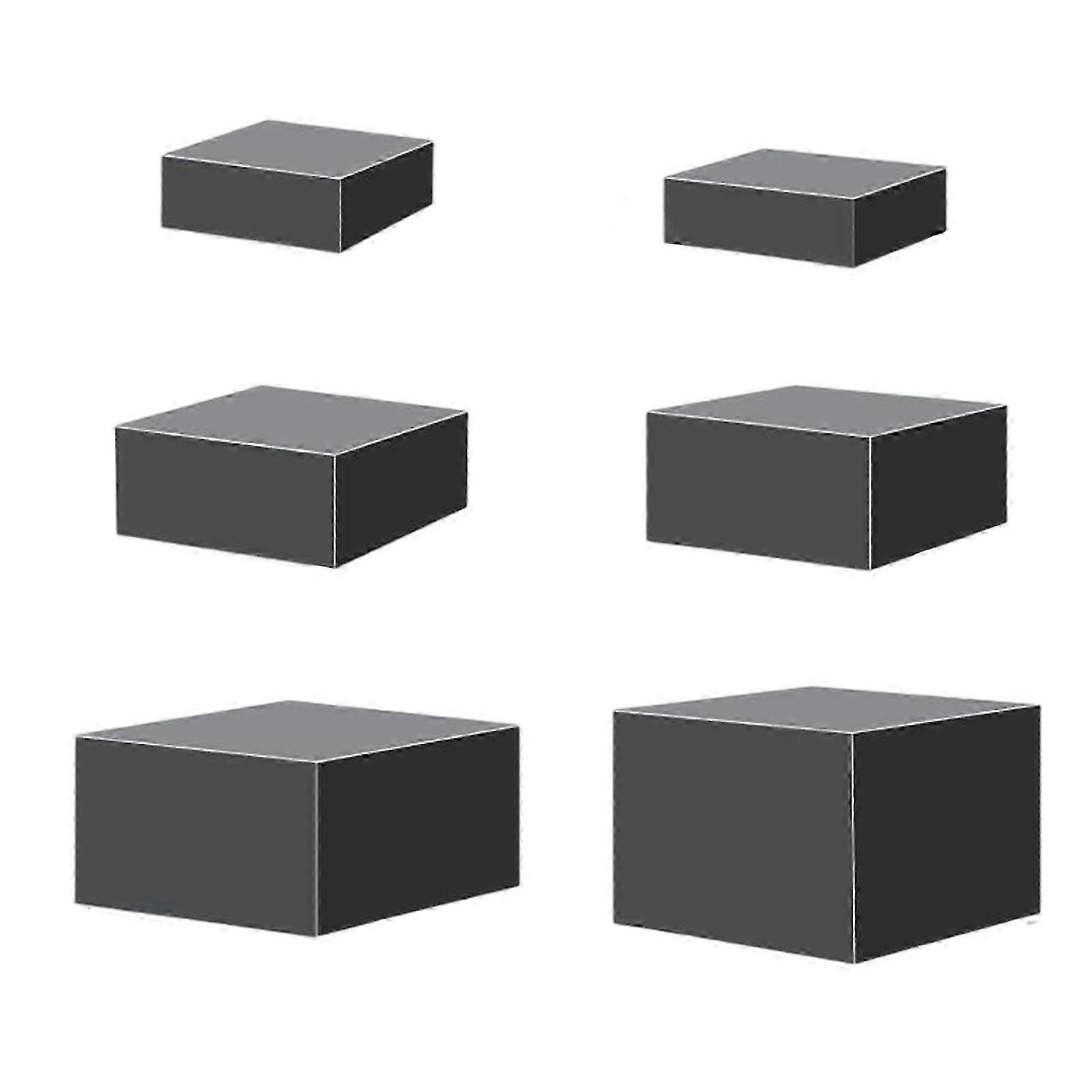 6-Piece Acrylic Cube Display Box Set, Nesting Riser Stand for Food Cake Jewelry Collections Display Table Decor