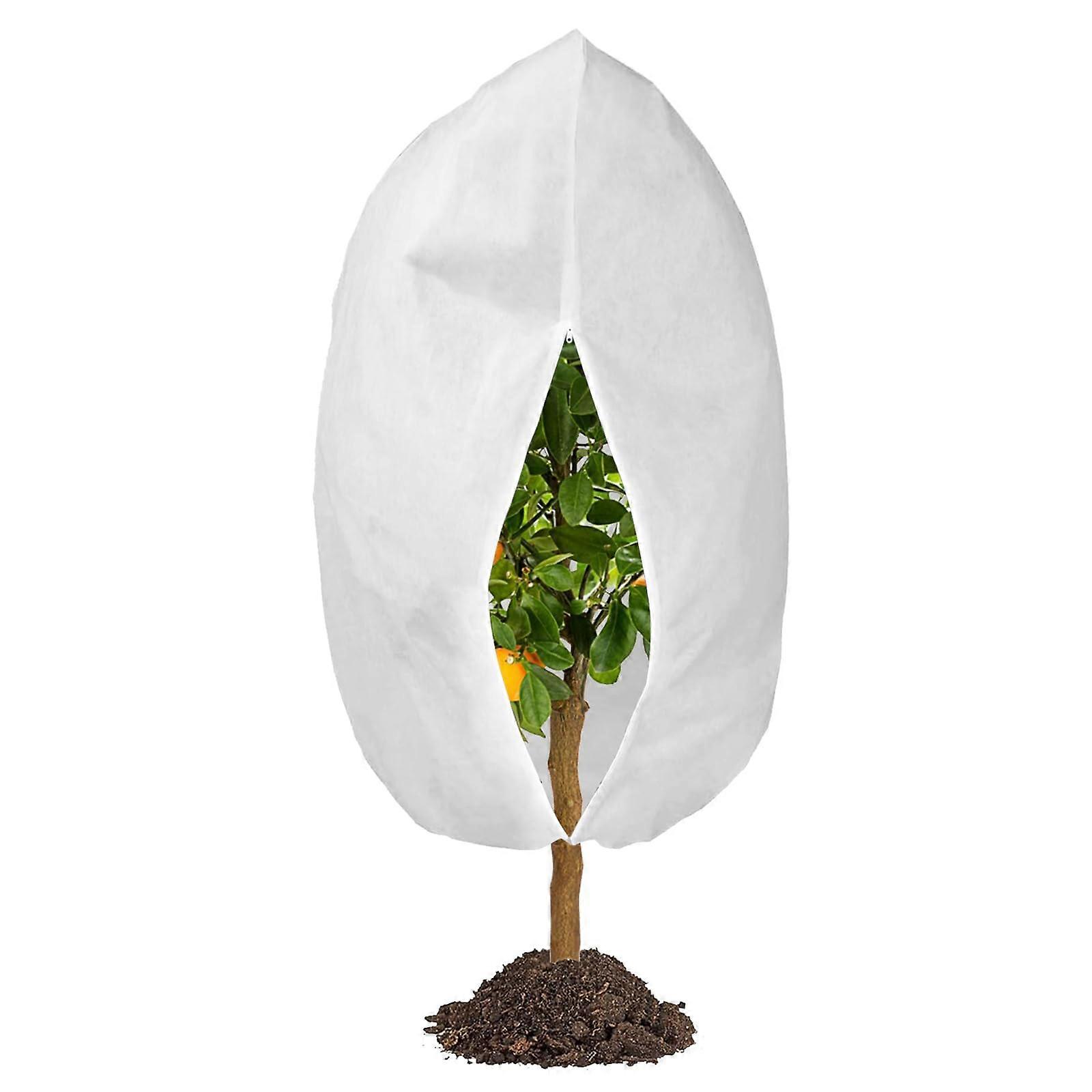 Large Plant Covers 2.1oz Frost Cloth With Zipper Drawstring For Shrubs Citrus Trees Potted Plants 90In H X 75In W