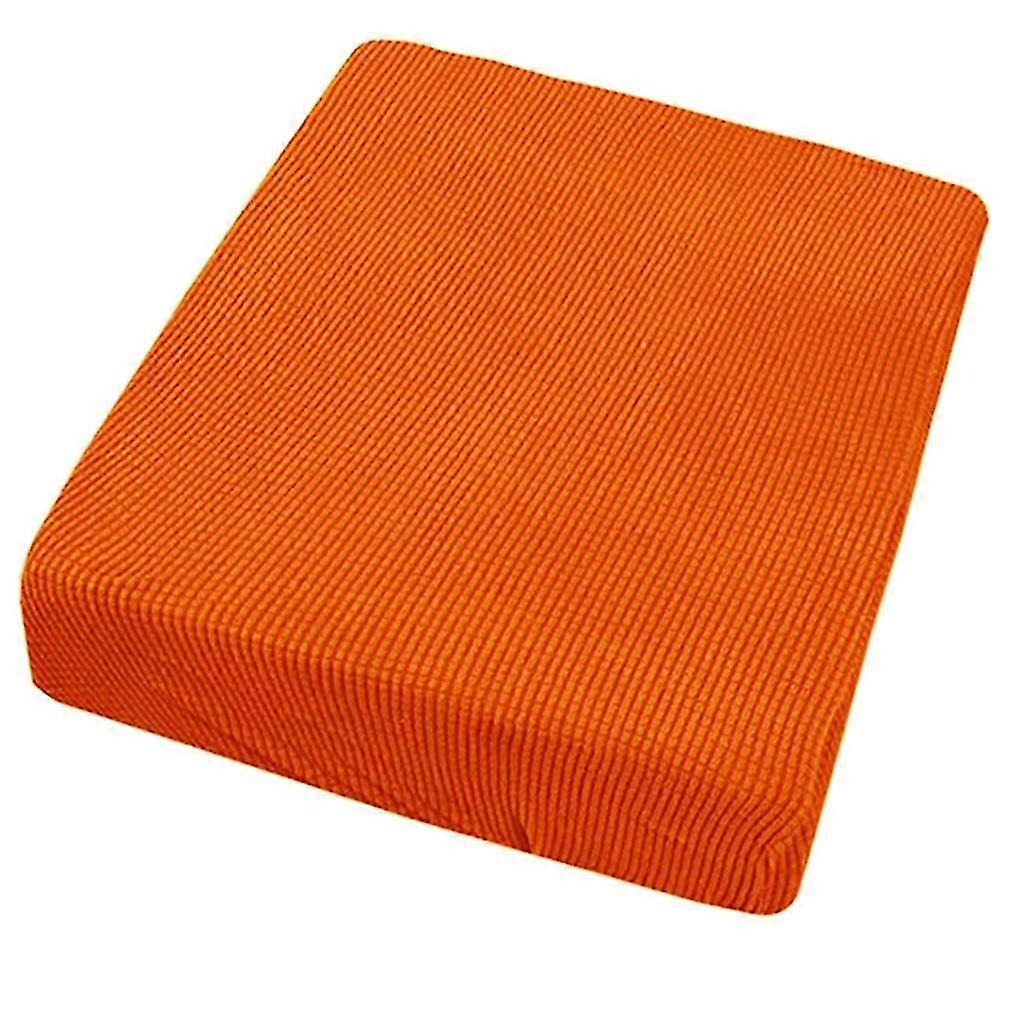 Stretch Orange Sofa Seat Cushion Covers, Stretchable Replacement Slipcovers