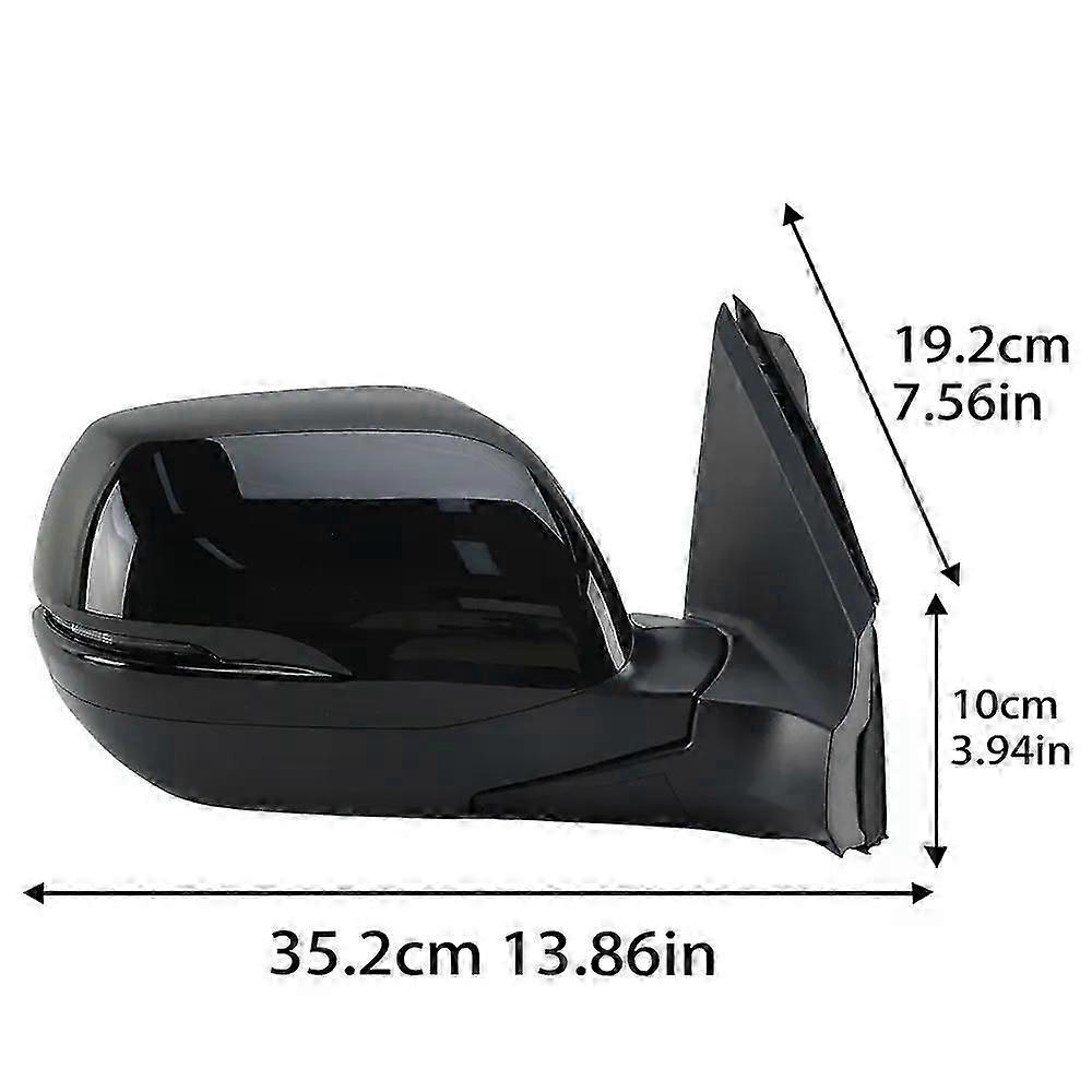 Applies to 9 Wires Side Rearview Mirror Assembly Suitable for Honda CRV MK4 RM 2012-2019 Gloss Black Power Folding Rearview Mirror Car Accessories