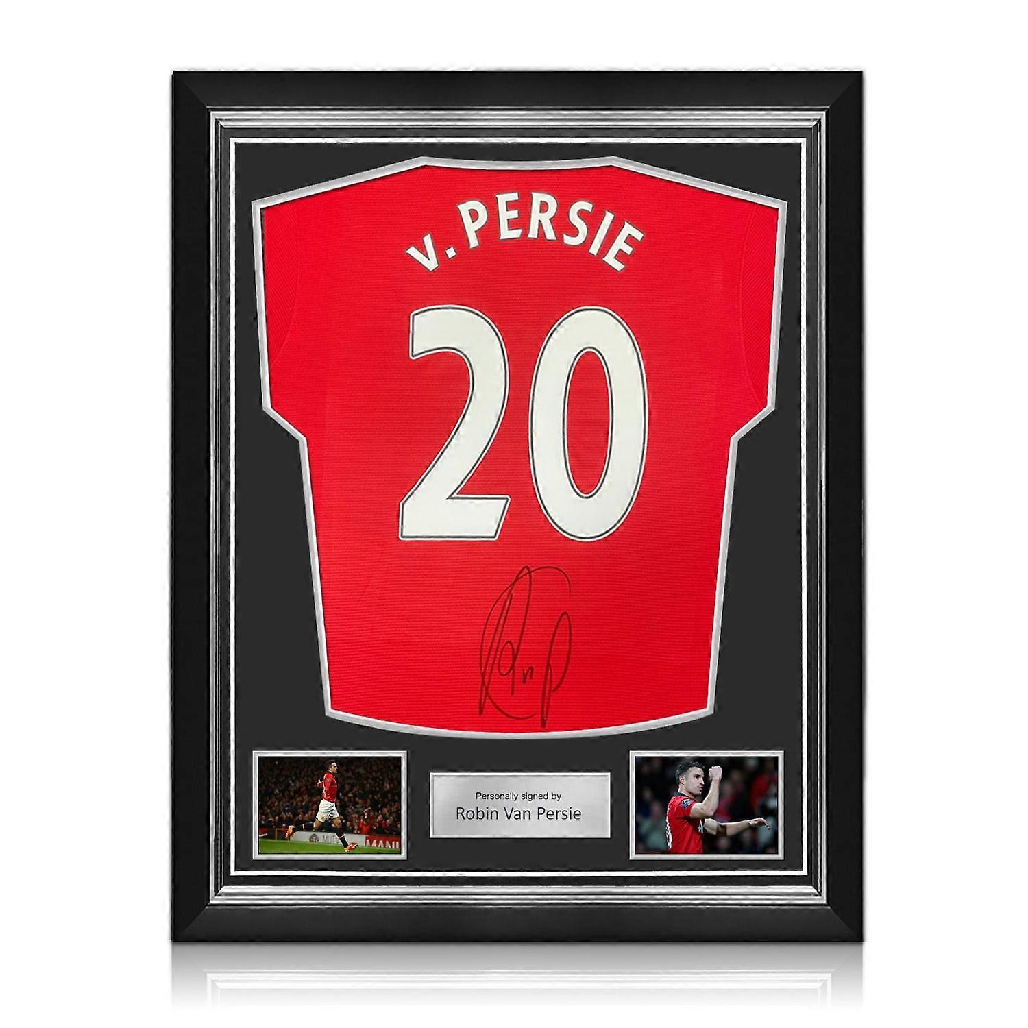 Robin Van Persie Signed Original Manchester United 2013-14 Football Shirt. Superior Frame