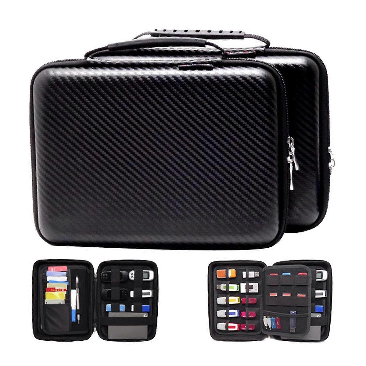 Electronics Cable Organizer Bag USB Flash Drive Memory Card HDD Case Travel Case SD SDXC SDHC Card H
