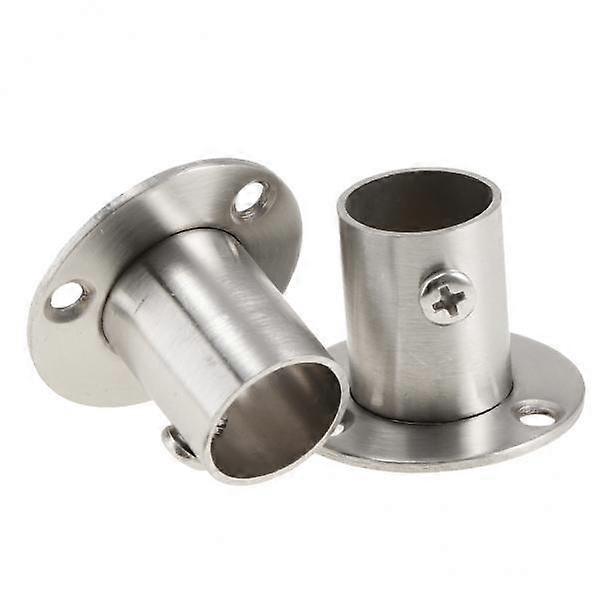 2x Closet Wardrobe End Support Bracket Curtain Ends Holder Bracket 2Pcs - Set