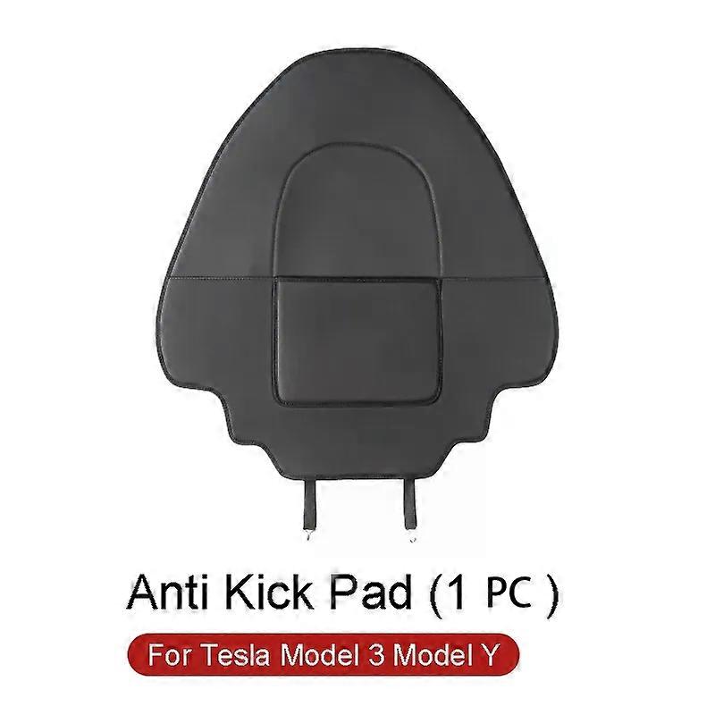 מתאים לטסלה דגם 3 Y מושב רכב גב מגיני בעיטה עור מושב גב מחצלת מגן כרית נגד בעיטה עם תיק אחסון עמיד למים