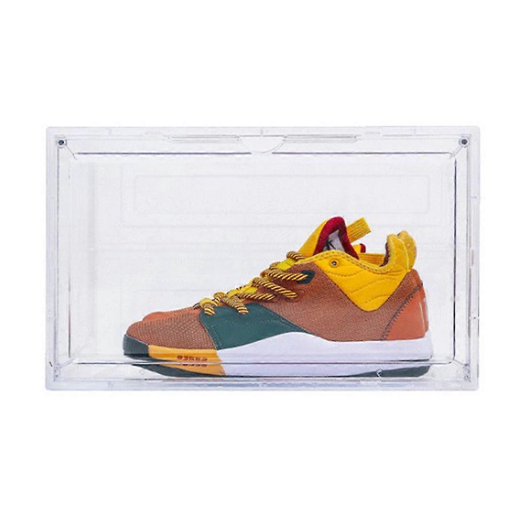 Clear Plastic Shoe Box with Magnetic Closure Stackable Storage for Case Shoe Organizer Collection Display for Men Women Clear