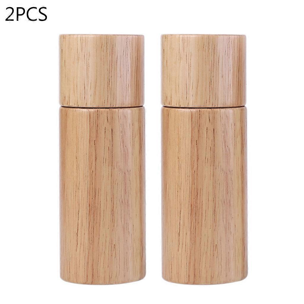 Manual Chili Pepper Mills Salt and Pepper Grinder Set Wooden Pepper and Salt Mill with Adjustable Coarseness for Home