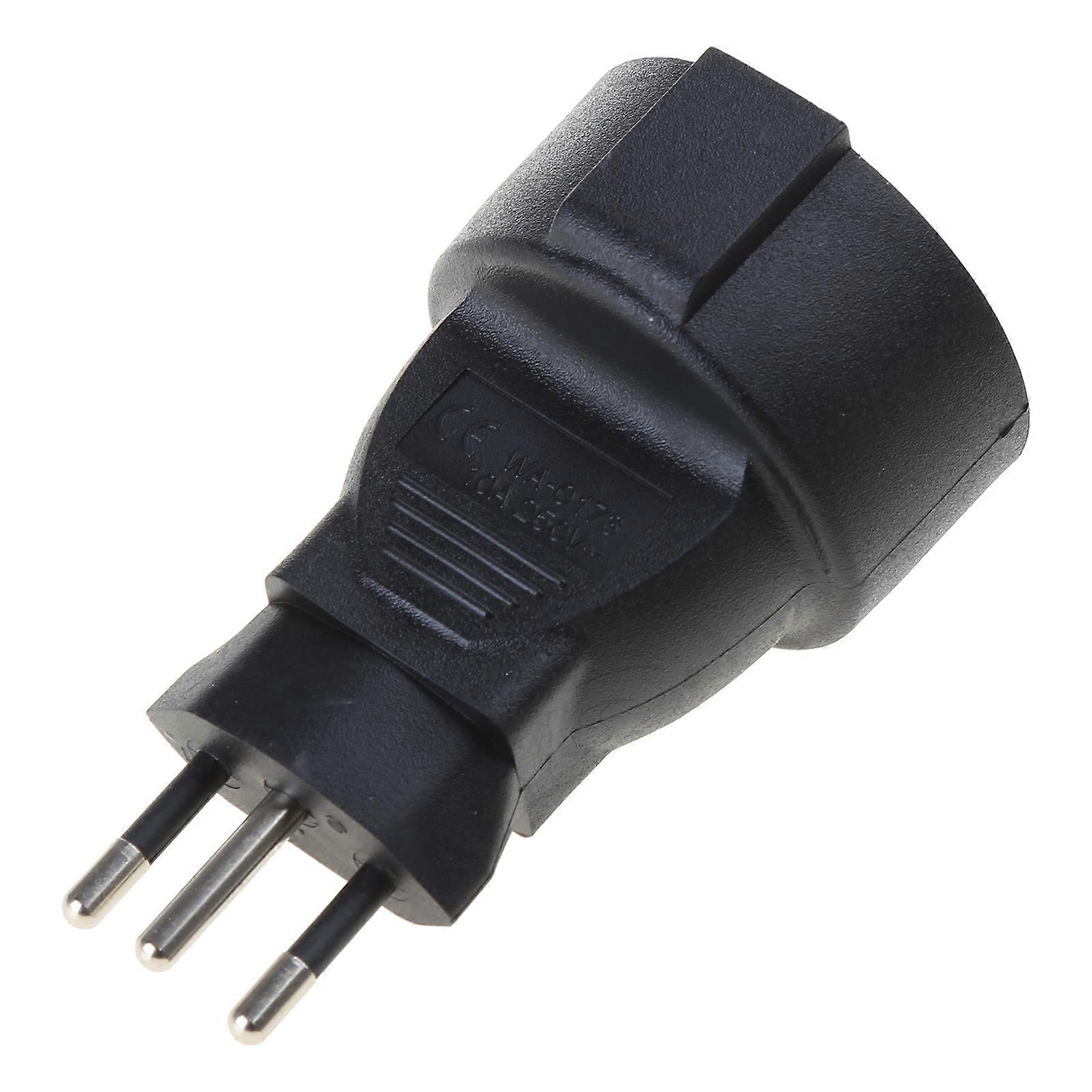 3pin Round Male Plug Adapter Wire-free Power Connector Converter Swiss Plug to EU 2pin Round Conversion Adapter