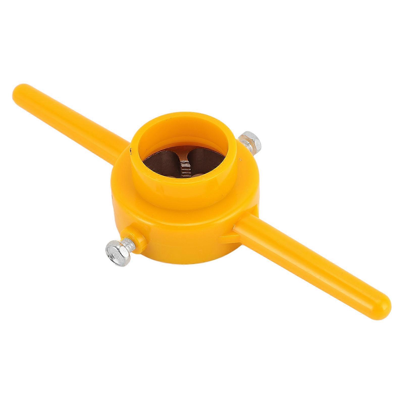 PVC Thread Maker Tool Pipe Threader Plumbing Tool with 3 Dies 1/2 Inch 3/4 Inch and 1 Inch NPT Die Set Manual Hand Tool for PVC Threading 