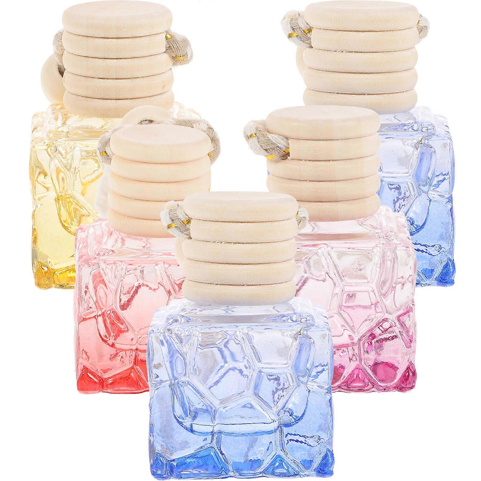 5pcs Car Perfume Bottle Refillable Hanging Air Freshener