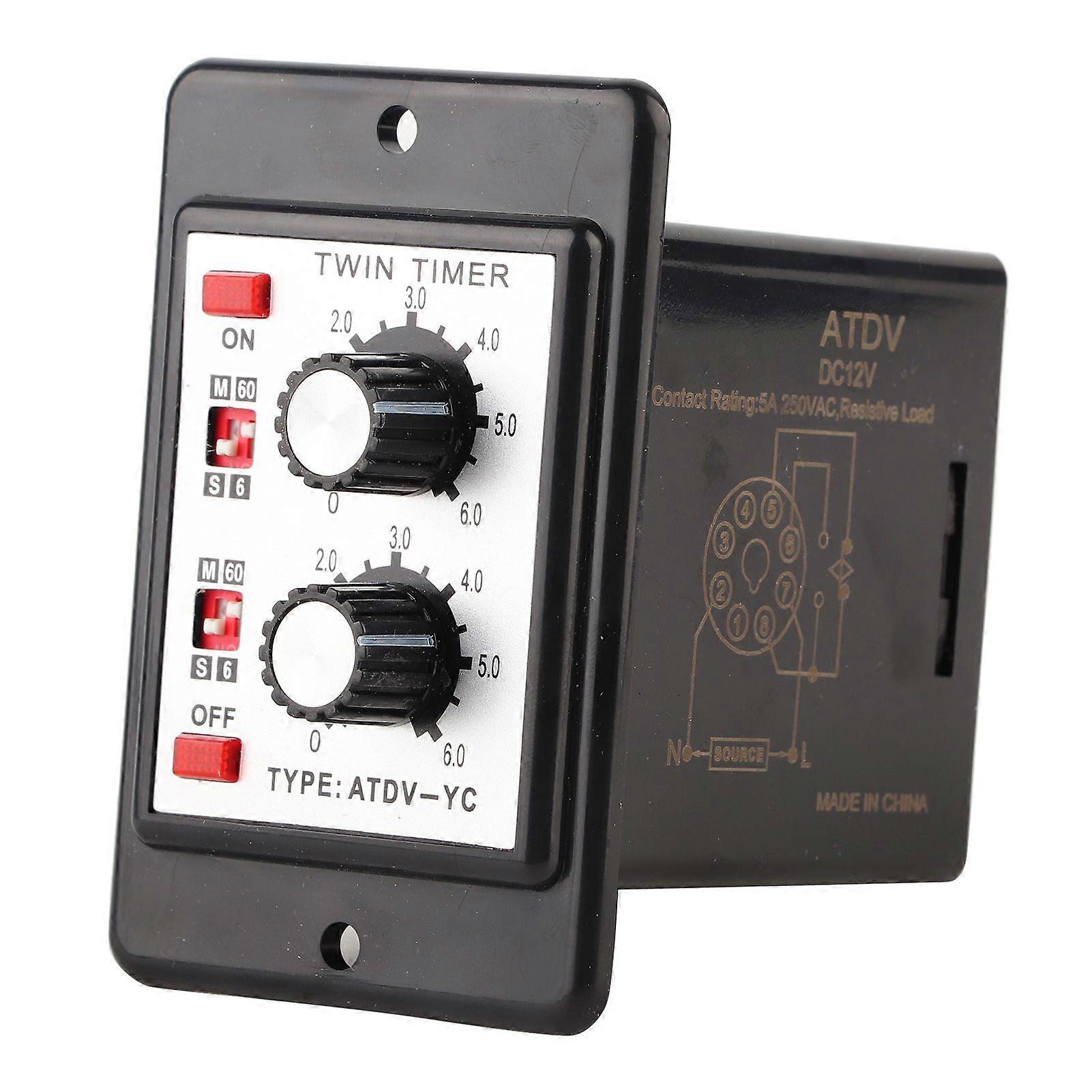 High quality  ATDV-YC knob type time relay (DC12V)