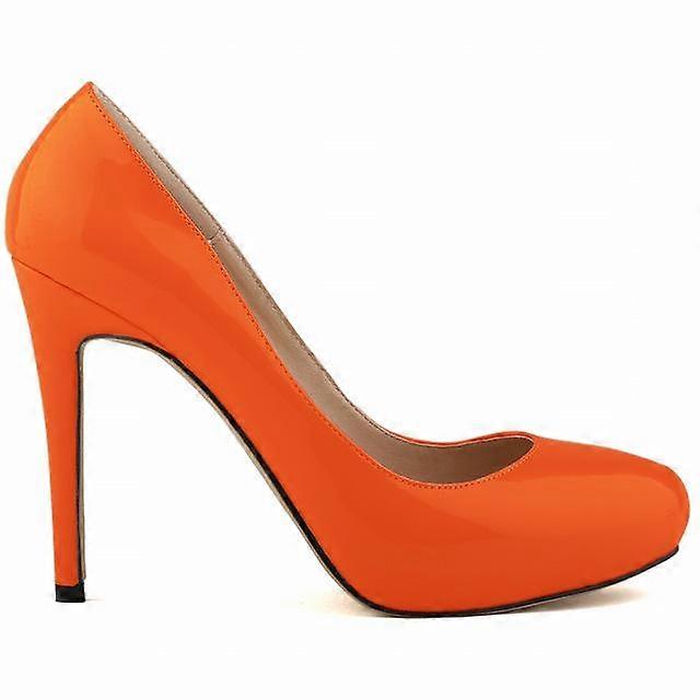 Loslandifen Womens Pu Leather High Heel Pointed Toe Corset Style Work Pumps Court Office Shoes shoe