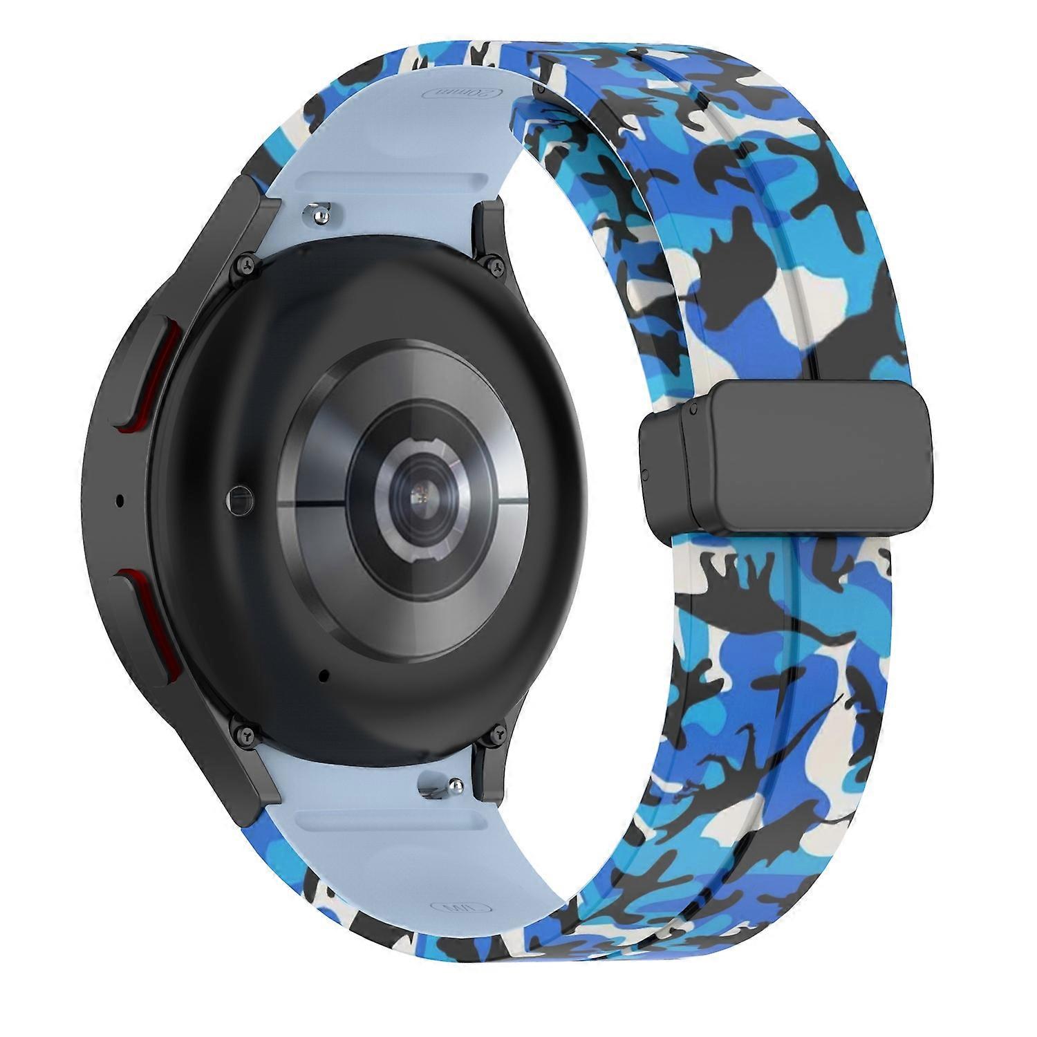 For Samsung Galaxy Watch 5 Pro 45mm Watch Band Adjustable Camouflage Strap with Magnetic Folding