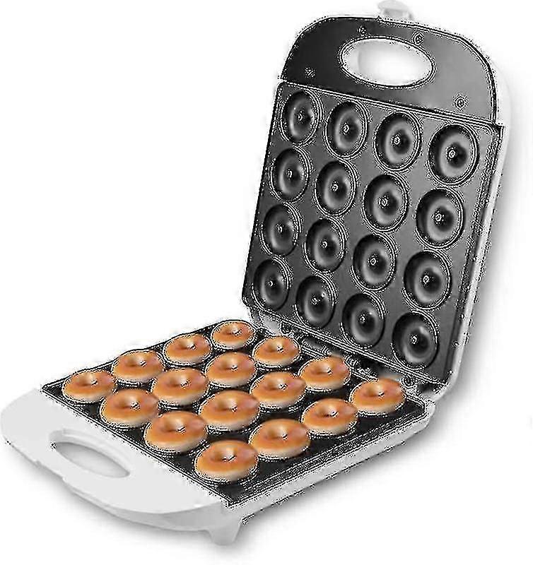 Double-Sided Heating 2-in-1 Mini Donut & Pancake Maker Machine, Makes 16 at Once