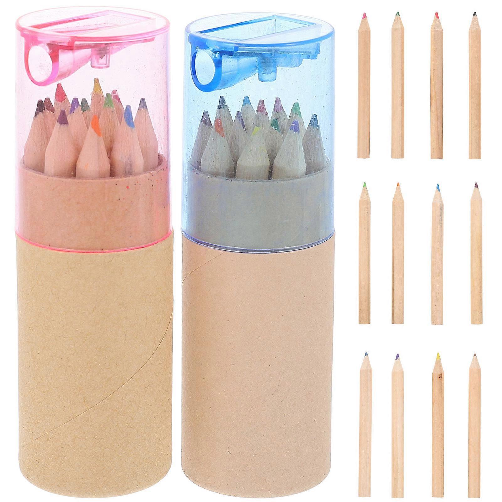 24 יחידות עפרונות צבעי מים, עיצוב ארגונומי לציור וצביעה קלים, קל משקל ונוח לפרויקטים יצירתיים של אמנים צעירים