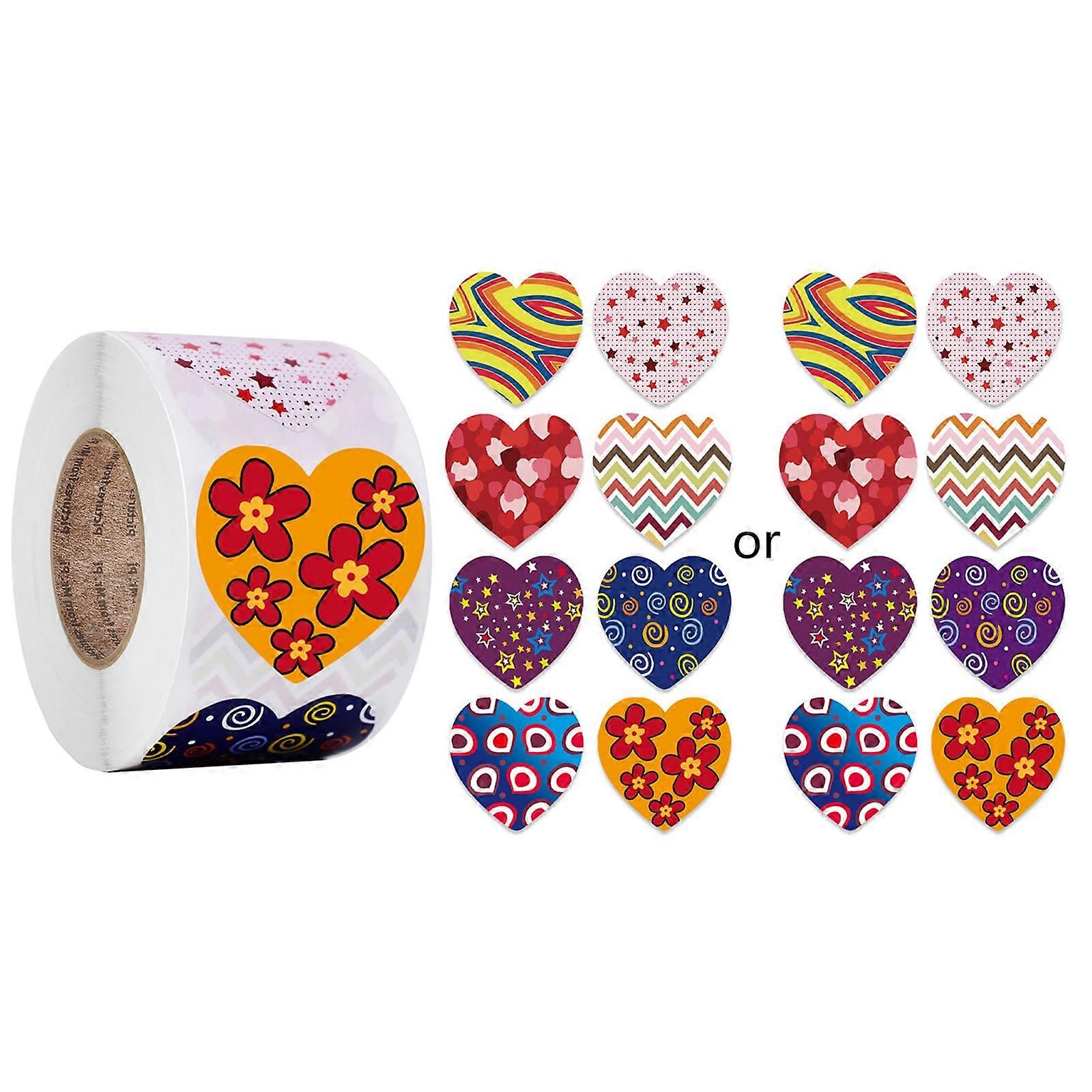 Heart Shaped Stickers for Party Packaging Labels Decoration Card Envelope Box Ref: 8623