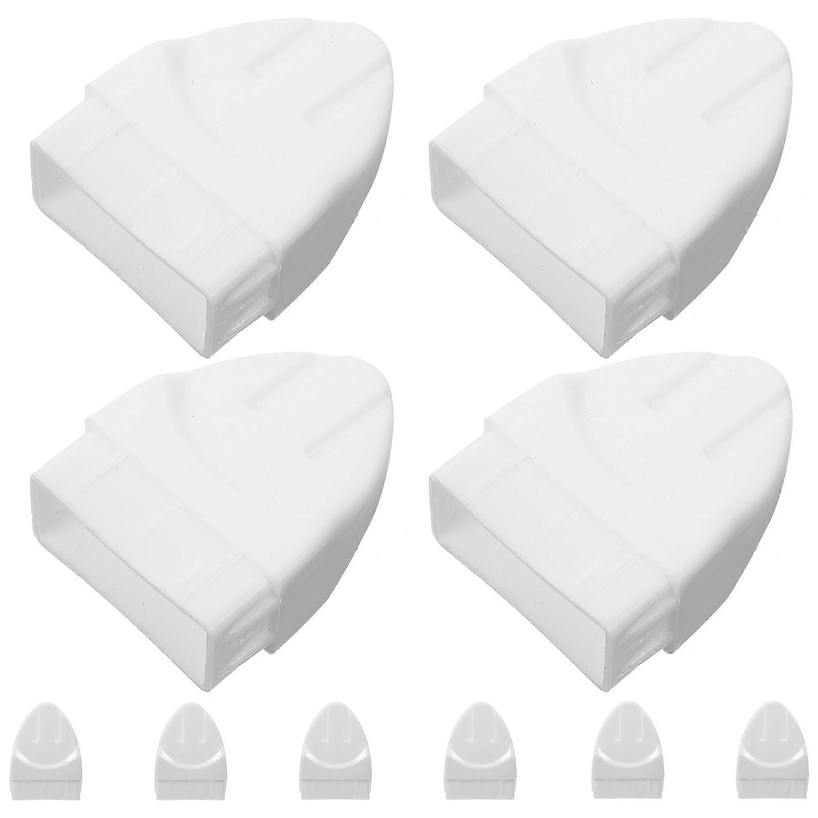 Fence Railing End Caps Railing Post Caps Prevent External Objects Landscapers White 5.30X4.00X1.70CM Plastic 10Pcs