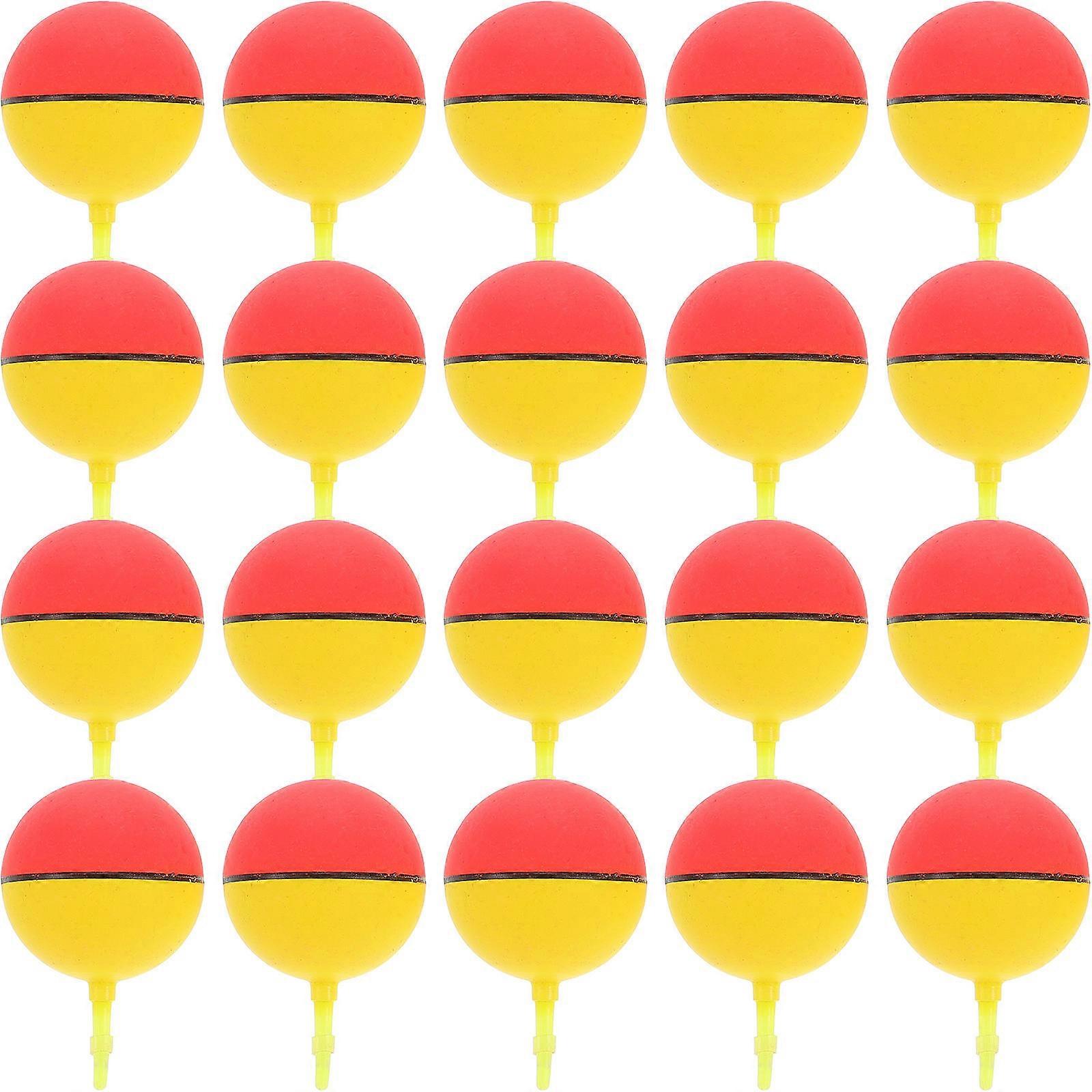 Fishing Foam Floats Adaptable for Various Fishing Methods Spherical Shape 5.00X3.00X3.00CM 20Pcs