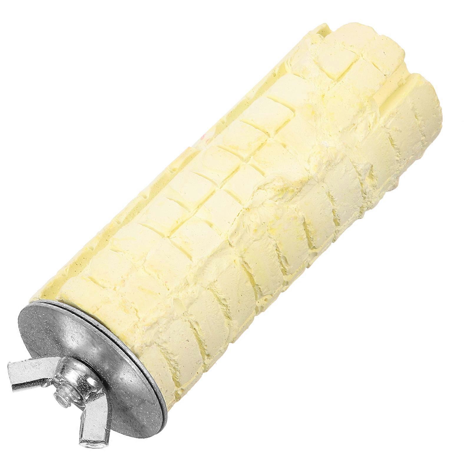 Parakeet Cage Accessories Parrot Perch Platform Pet Birds Chewing Toy Light Yellow 8x3cm Standing Platform 1Pcs