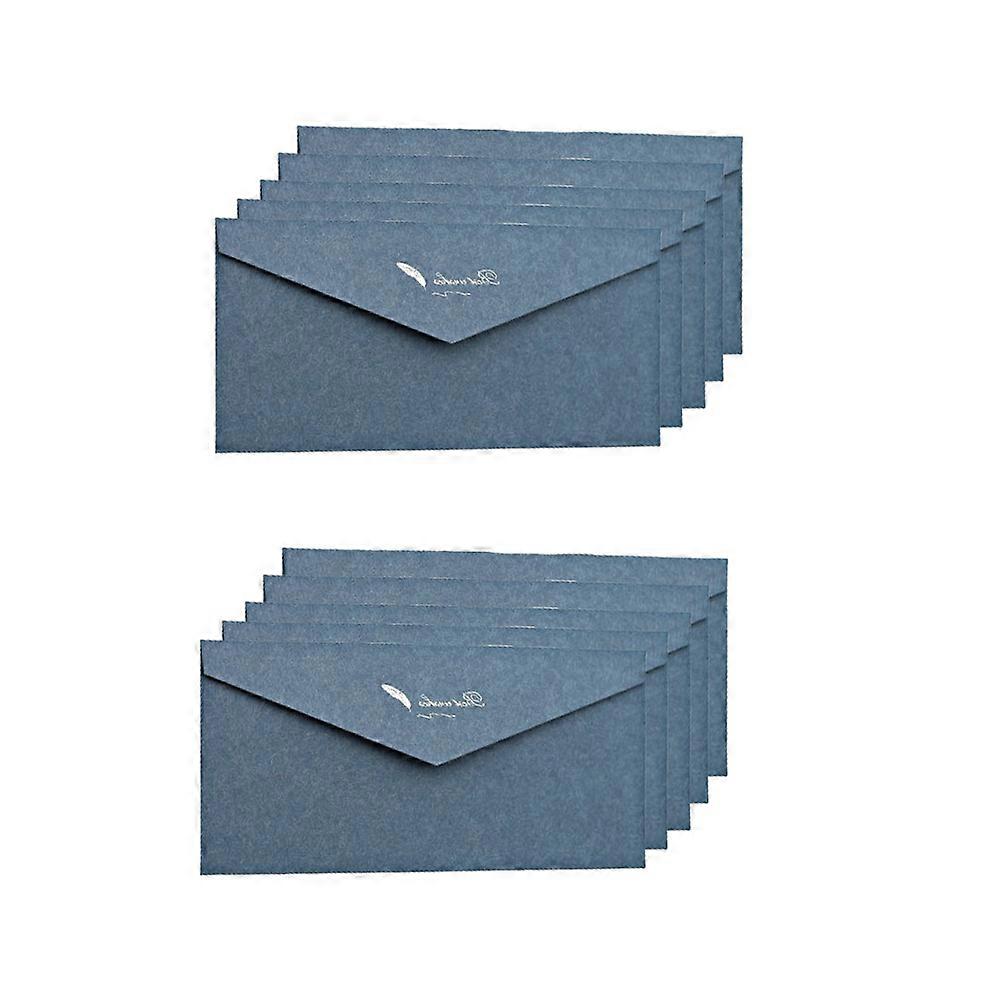 Retro Gilding Envelope for Wedding Use 10Pcs Navy Classical Invitation Envelopes
